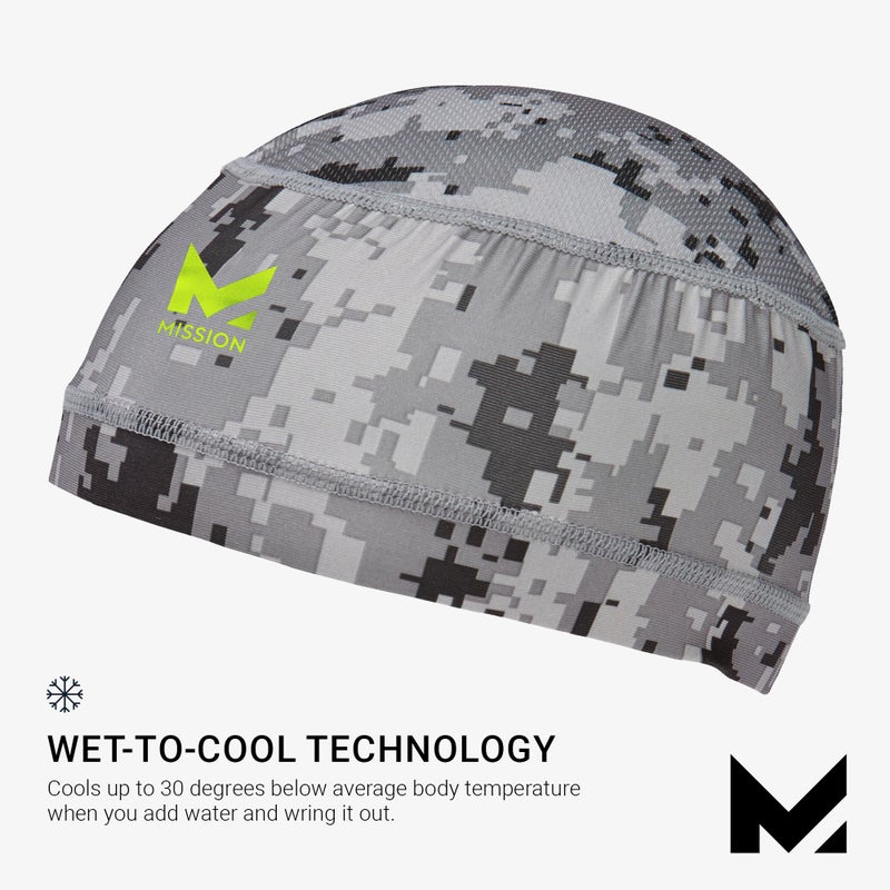 MISSION Cooling Helmet Liner  Digi Camo - Lightweight & Breathable - Cools Up to 2 Hours - UPF 50 Sun Protection - Machine Washable - Image 3